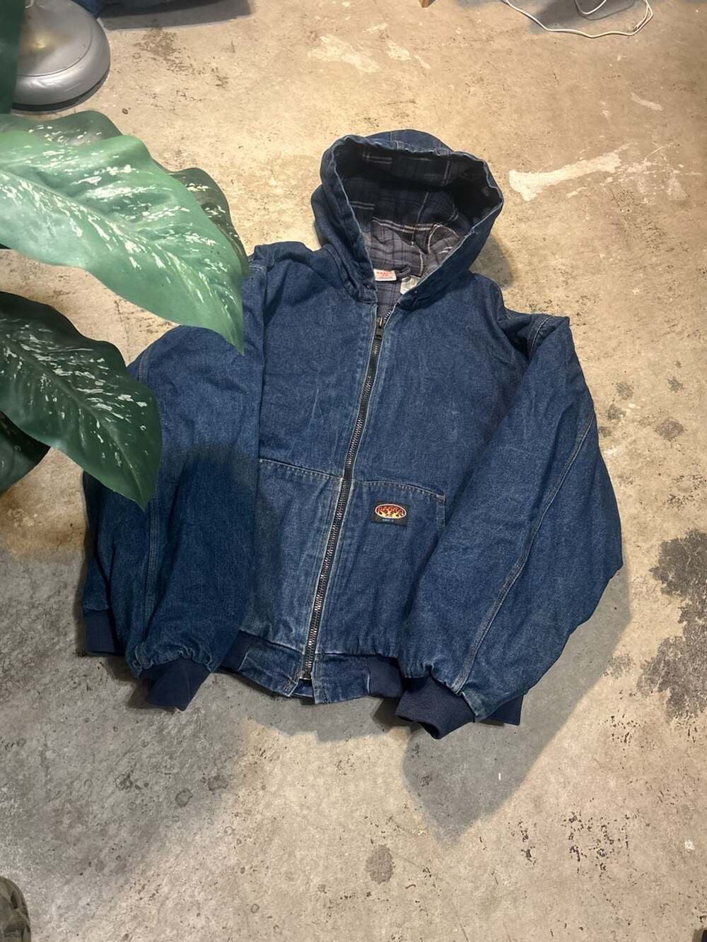 Rasco FR Denim Jacket Lined Hooded Work Coat DJF2208